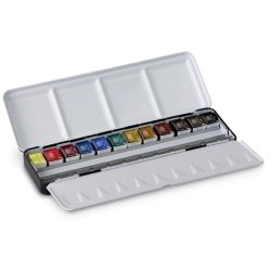 Daler Rowney Artists Watercolour Metal Box 12 Half Pan Set