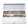 Daler Rowney Artists Watercolour Metal Box 12 Half Pan Set