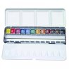 Daler Rowney Artists Watercolour Metal Box 12 Half Pan Set