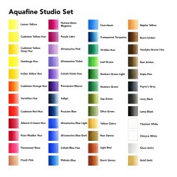 Daler Rowney Aquafine 48 Half Pan Studio Watercolour Set