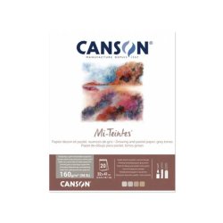 Canson Mi-Teintes Pastel Pad 32x41cm 160gsm - Grey Tones