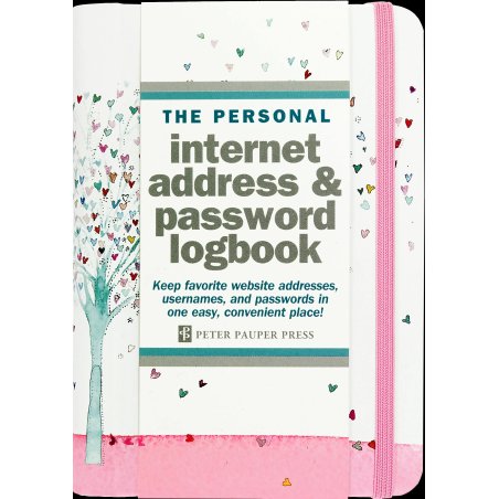 Tree of Hearts Internet Address & Password Logbook