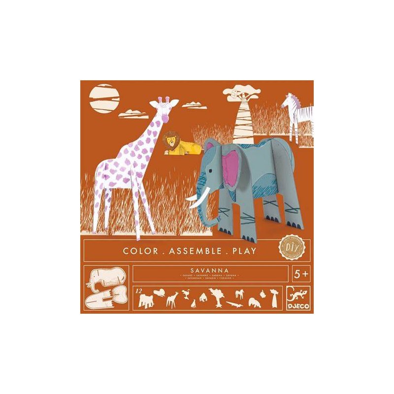 Djeco Savanna Colour, Assemble, Play