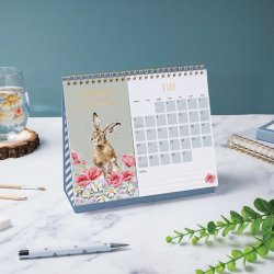 Wrendale Easel Desk Calendar 2024 month to view