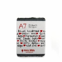 A7 handmade Khadi paper - 150gsm