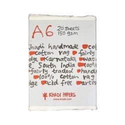 A6 Handmade Khadi Paper -...