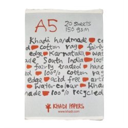 A5 Handmade Khadi Paper -...