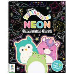 Squishmallows neon colouring book