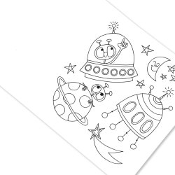 To the Moon Colouring Book