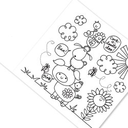 On the Farm Colouring Book