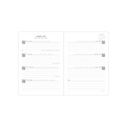 Serene A6 Week to View Diary 2025 - Multilanguage