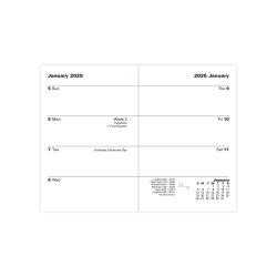 Principal Mini Pocket Week to View Diary 2025 - Sunday Start - English