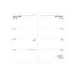 Ladydate Medium Pocket Week to View Diary 2025 - English - Sunday Start