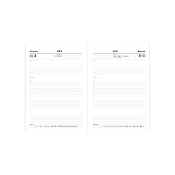 Standard A5 Day to a Page Diary with Appointments 2024-2025 - English