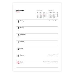Letts Business Weekly Tablet Wall Calendar 2025