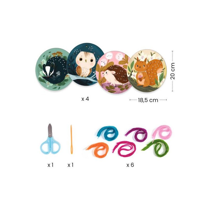 Woodland Animals Wool Threading