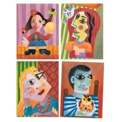 Inspired by Pablo Picasso collages and stickers