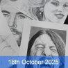 Portrait photorealism in graphite pencil, applying a grid method with Ron Fisher (Cambridge)