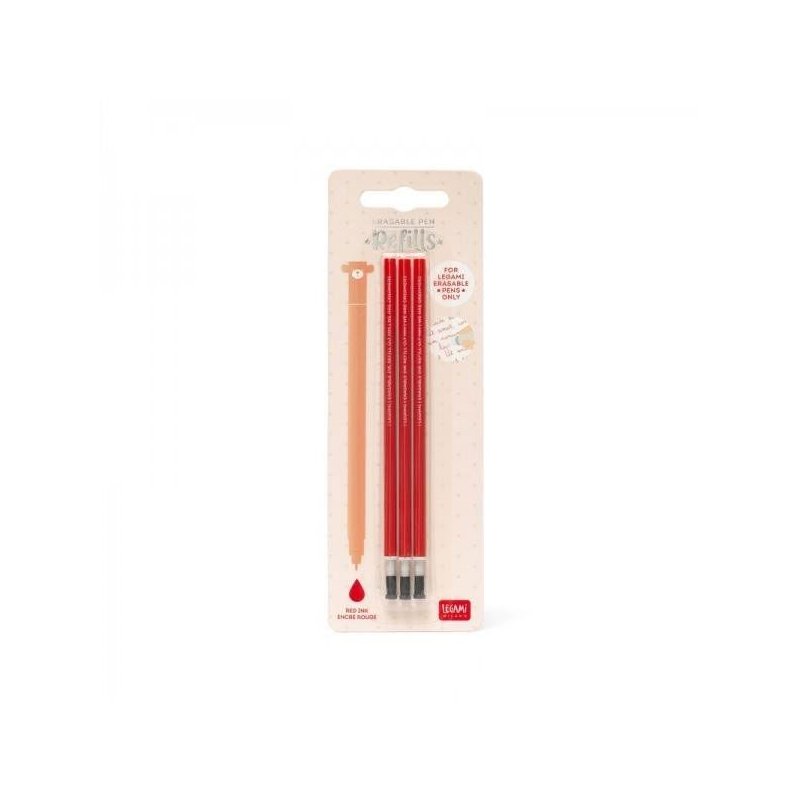 Erasable pen red ink refills
