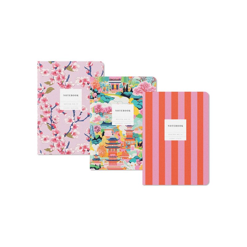 Kaleido 3 Pack Stitched Notebooks