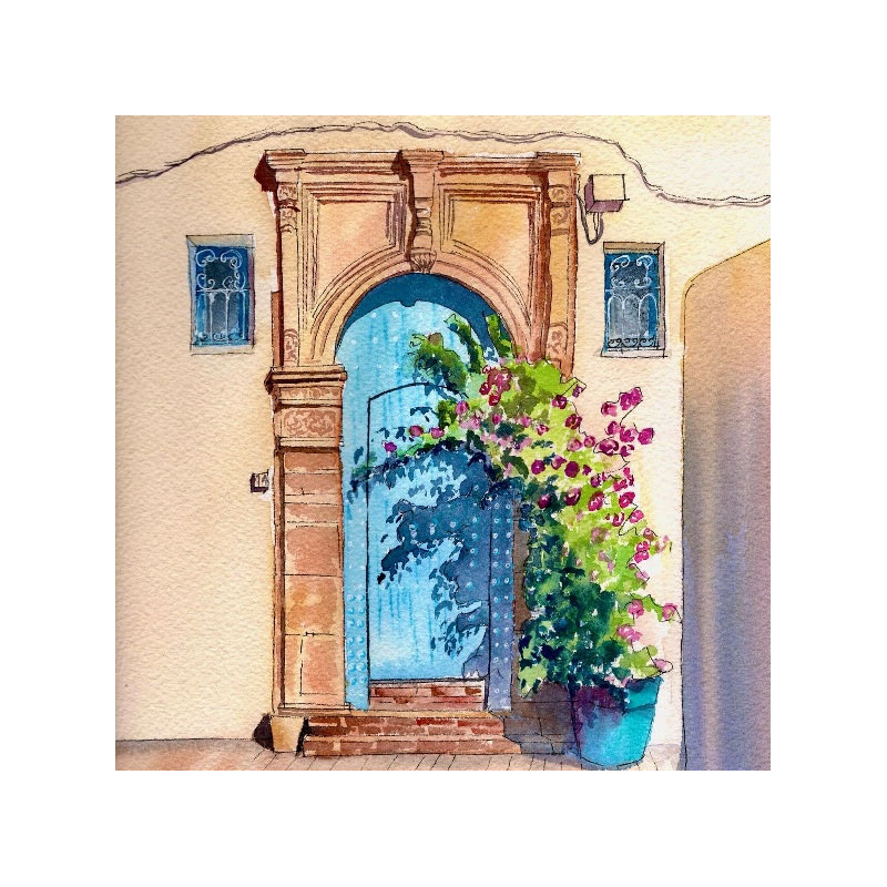 Painting Colourful Doorways in Watercolour with Denise Schoenberg (Cambridge)