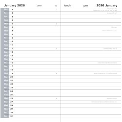 Letts Classic Slim Month to View Diary 2026