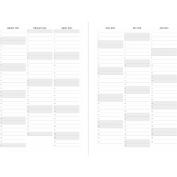 Serene A6 Week to View Diary 2026 - Multilanguage
