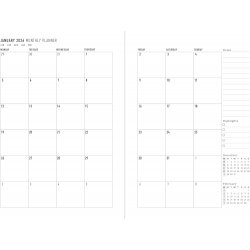 Serene A6 Week to View Diary 2026 - Multilanguage