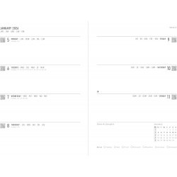 Serene A5 Week to View Diary 2026 - Multilanguage