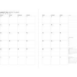 Serene A5 Week to View Diary 2026 - Multilanguage