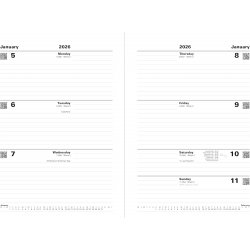 Standard A5 Week to View Diary 2026 - English