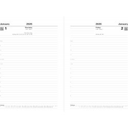 Standard A5 Day to a Page Diary with Appointments 2026 - English