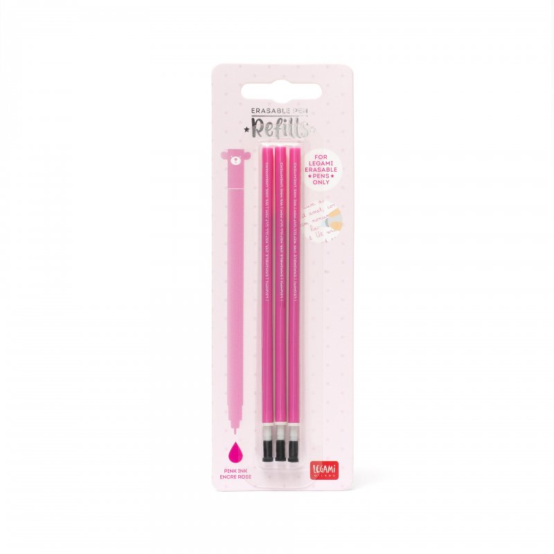 Erasable pen pink ink refills