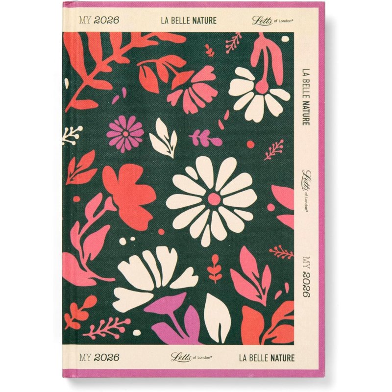 Letts La Belle Nature A5 Week to View Diary 2026 - Multilanguage