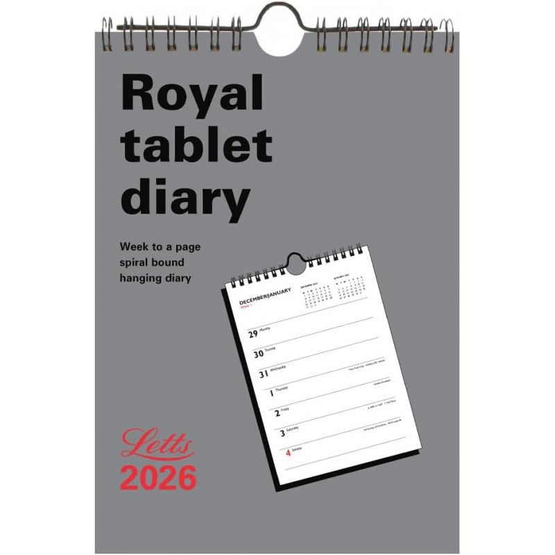 Letts Business Weekly Tablet Wall Calendar 2026