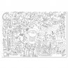 Santa and Friends Colouring Poster
