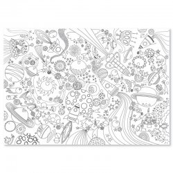 To the Moon Colouring Poster