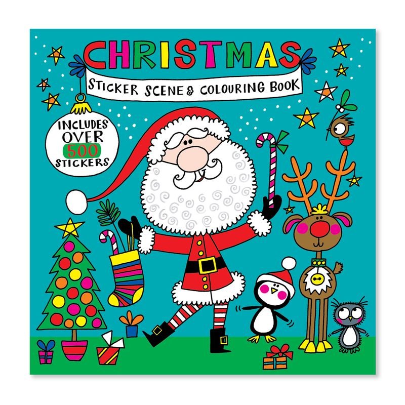 Christmas Sticker Scene and Colouring Book