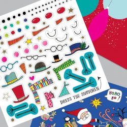 Christmas Sticker Scene and Colouring Book