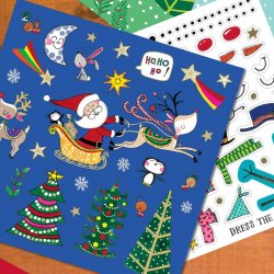 Christmas Sticker Scene and Colouring Book