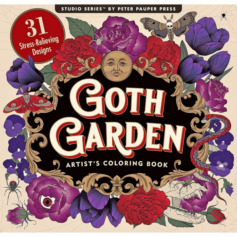 Goth Garden Artist's Colouring Book
