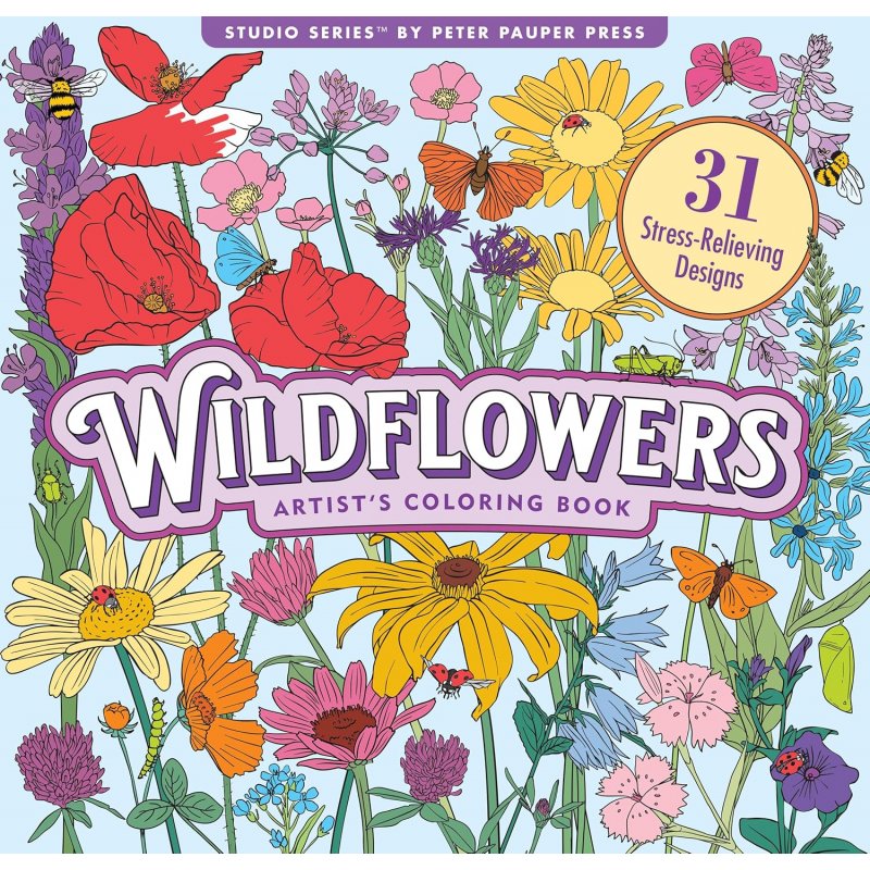 Wildflowers Adult Coloring Book