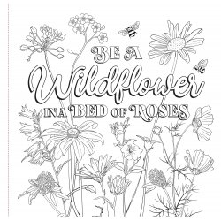 Wildflowers Adult Coloring Book