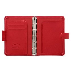 Filofax Saffiano Mini Organiser - Poppy