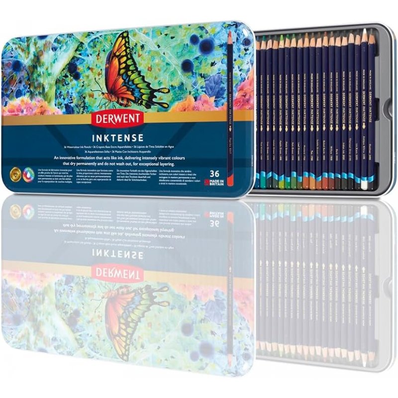 Derwent Inktense Pencils Tin of 36