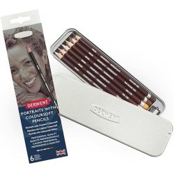 Derwent Coloursoft Skintones Tin of 6