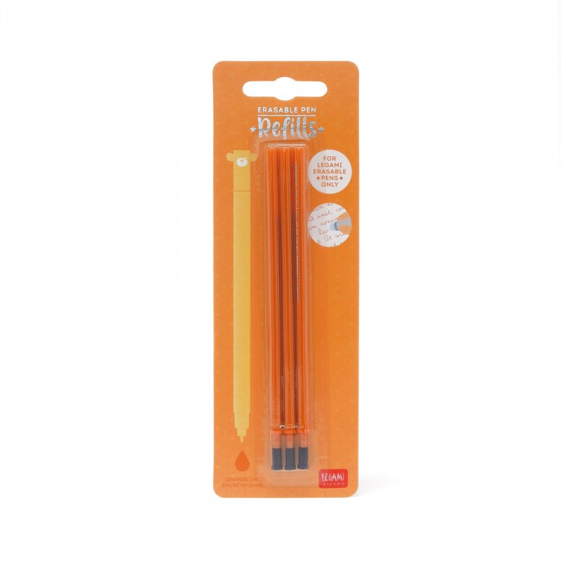 Erasable pen orange ink refills