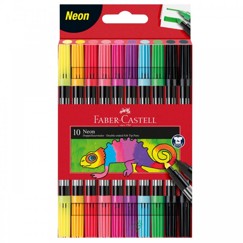 Faber-Castell double-ended neon felt tip pens