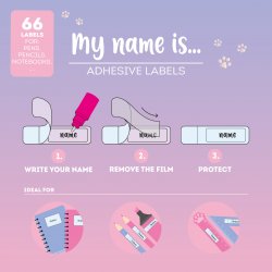 Legami My Name is.... cat adhesive labels