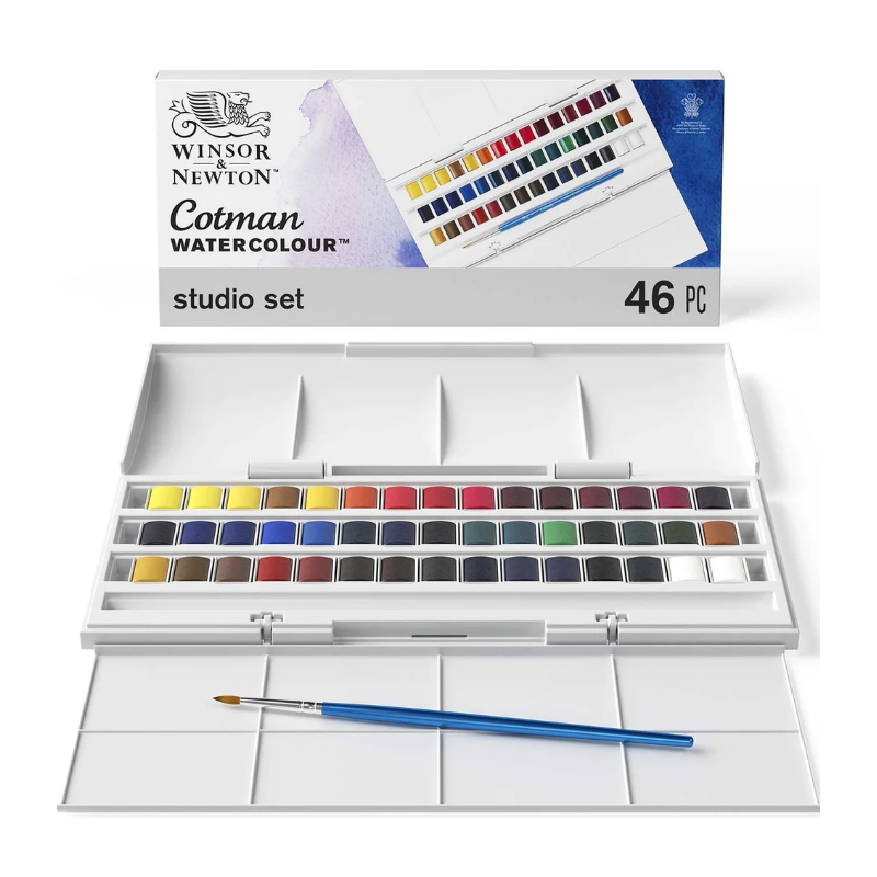 Winsor & Newton Watercolour Cotman Studio 45 Half Pan Set